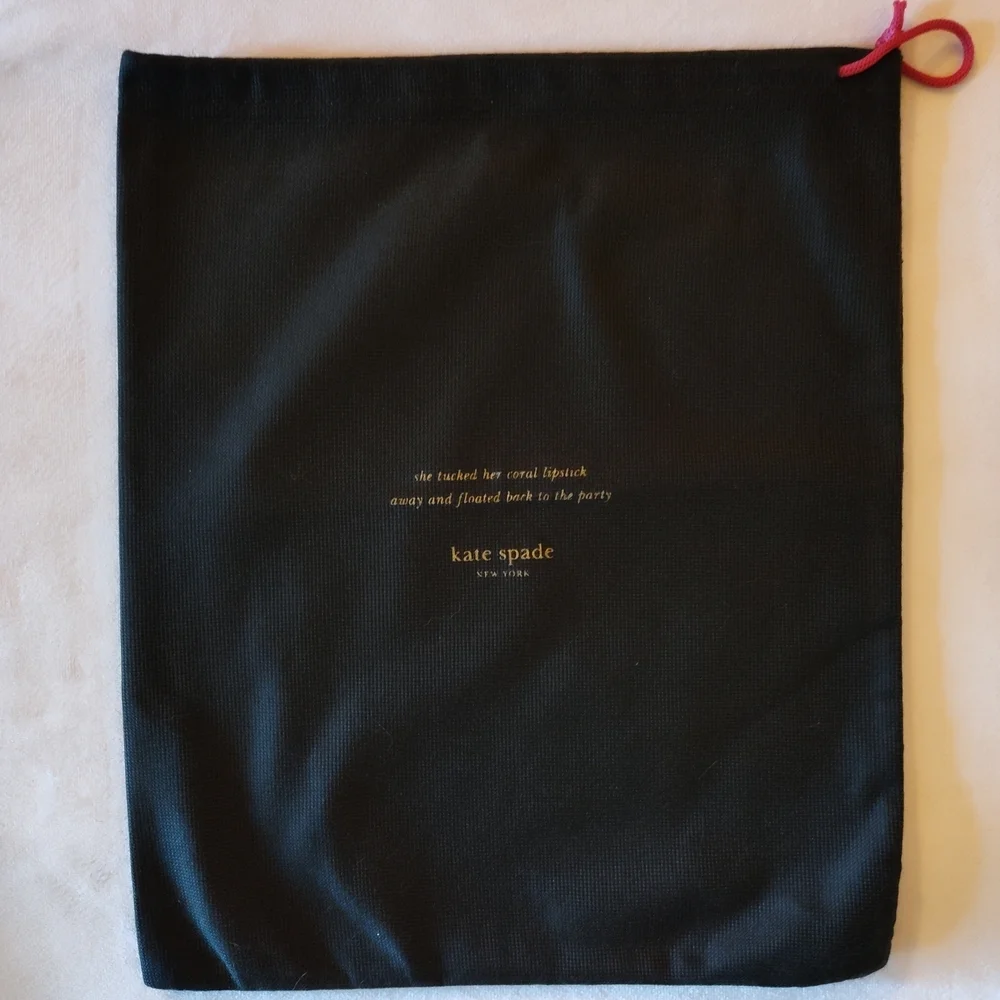 Kate Spade Brown Dust Bag Logo Drawstring Handbag Storage Cover EUC